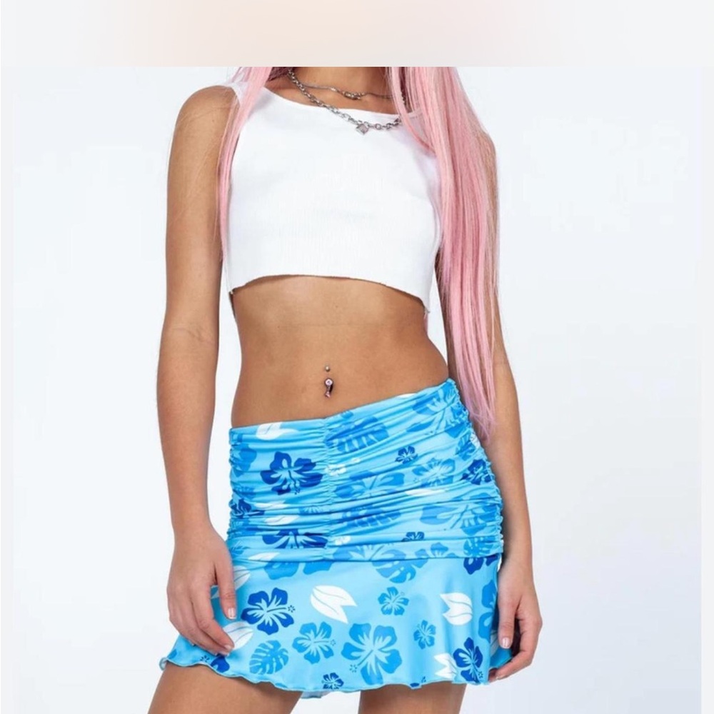 Floral Blue Skirt